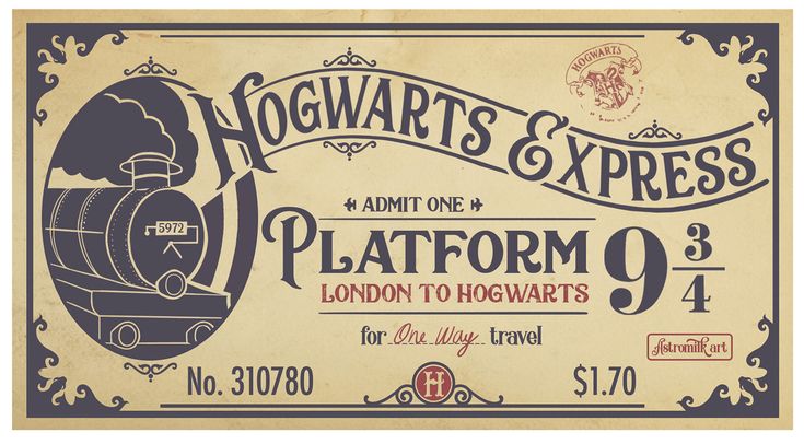 Harry Potter Hogwarts Express Ticket